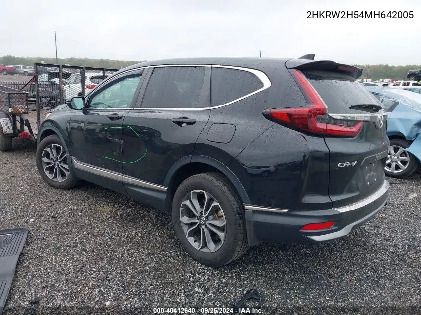 2021 Honda Cr-V Awd Ex VIN: 2HKRW2H54MH642005 Lot: 40412640