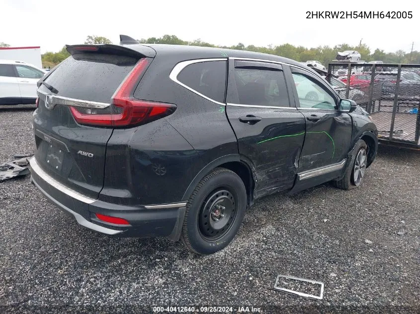 2021 Honda Cr-V Awd Ex VIN: 2HKRW2H54MH642005 Lot: 40412640