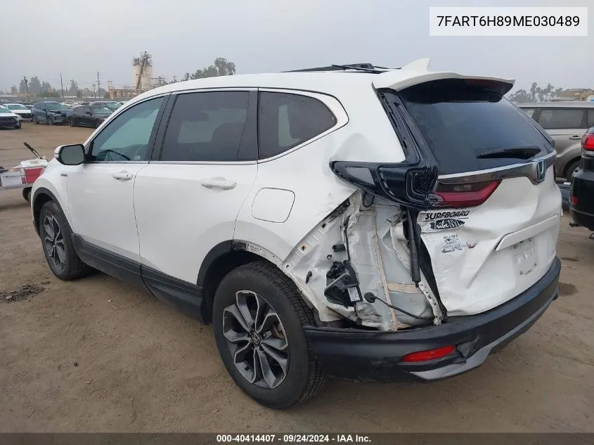 2021 Honda Cr-V Hybrid Ex-L VIN: 7FART6H89ME030489 Lot: 40414407