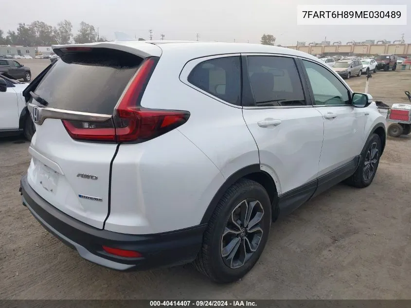 2021 Honda Cr-V Hybrid Ex-L VIN: 7FART6H89ME030489 Lot: 40414407