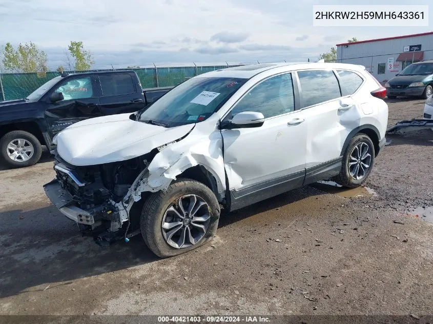 2HKRW2H59MH643361 2021 Honda Cr-V Awd Ex