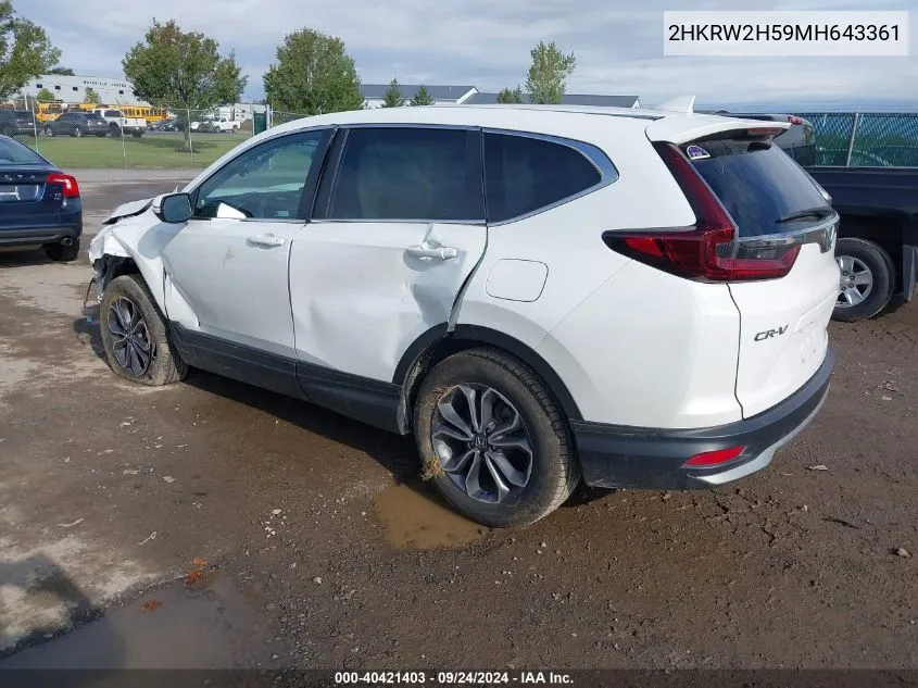 2HKRW2H59MH643361 2021 Honda Cr-V Awd Ex