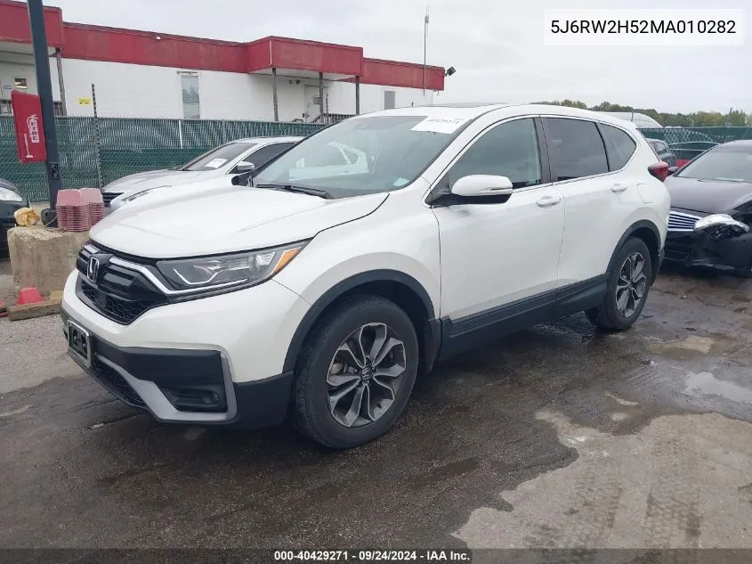 2021 Honda Cr-V Awd Ex VIN: 5J6RW2H52MA010282 Lot: 40429271