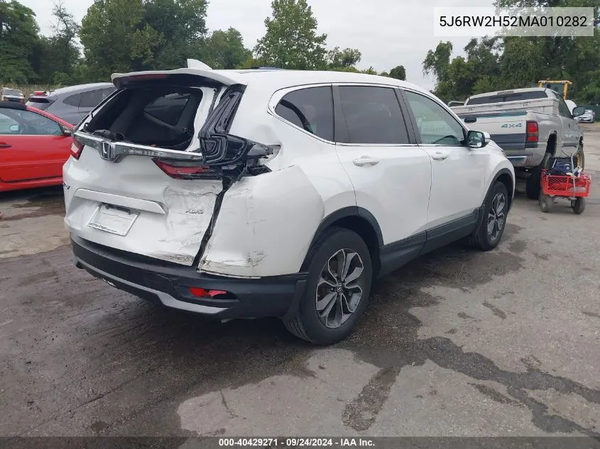 2021 Honda Cr-V Awd Ex VIN: 5J6RW2H52MA010282 Lot: 40429271