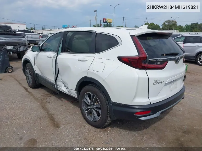 2021 Honda Cr-V Awd Ex-L VIN: 2HKRW2H84MH619821 Lot: 40430478