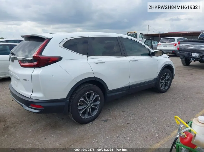 2HKRW2H84MH619821 2021 Honda Cr-V Awd Ex-L