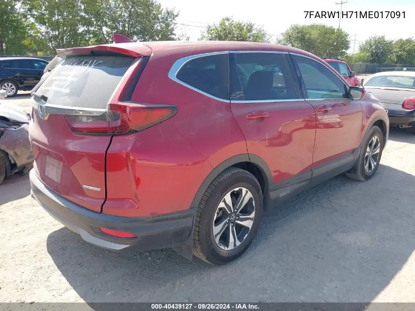 7FARW1H71ME017091 2021 Honda Cr-V Se