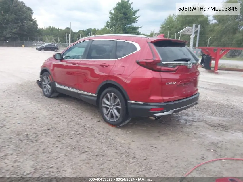 2021 Honda Cr-V 2Wd Touring VIN: 5J6RW1H97ML003846 Lot: 40439329