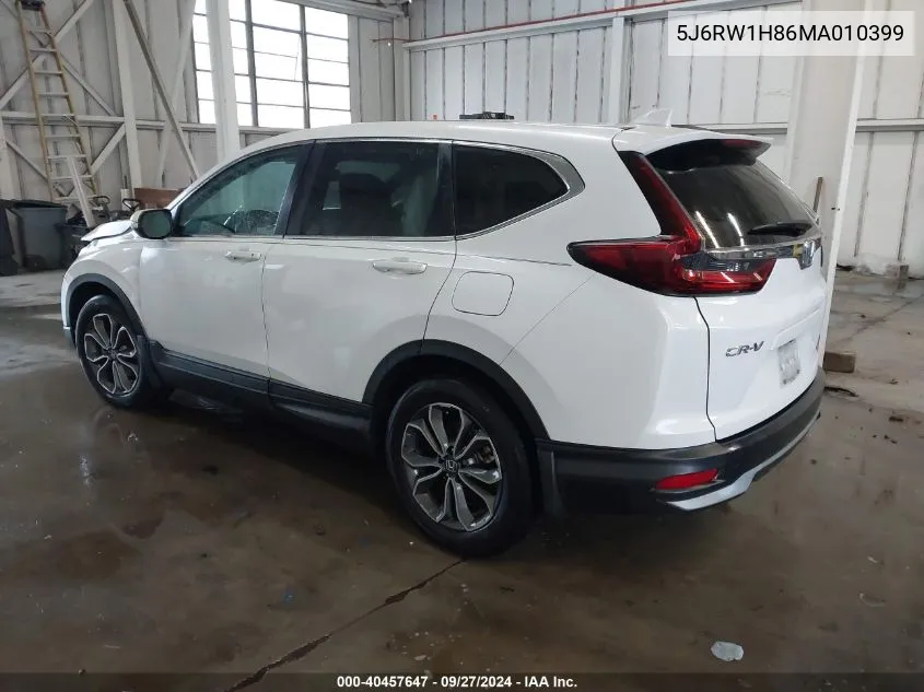 2021 Honda Cr-V 2Wd Ex-L VIN: 5J6RW1H86MA010399 Lot: 40457647