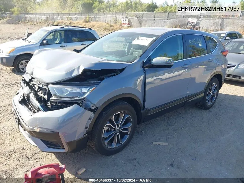 2021 Honda Cr-V Awd Ex-L VIN: 2HKRW2H82MH617937 Lot: 40466337