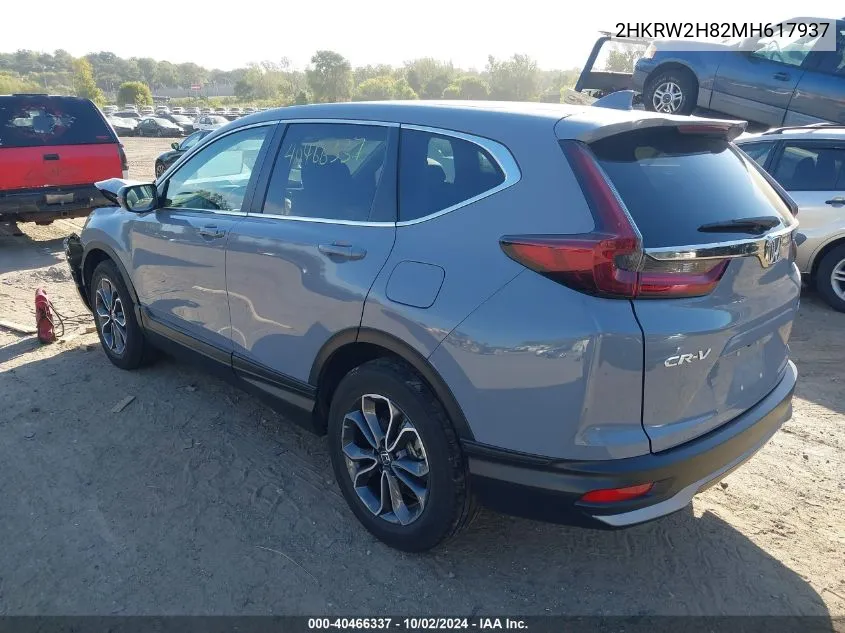 2021 Honda Cr-V Awd Ex-L VIN: 2HKRW2H82MH617937 Lot: 40466337