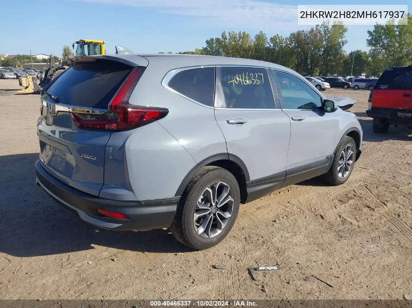 2021 Honda Cr-V Awd Ex-L VIN: 2HKRW2H82MH617937 Lot: 40466337