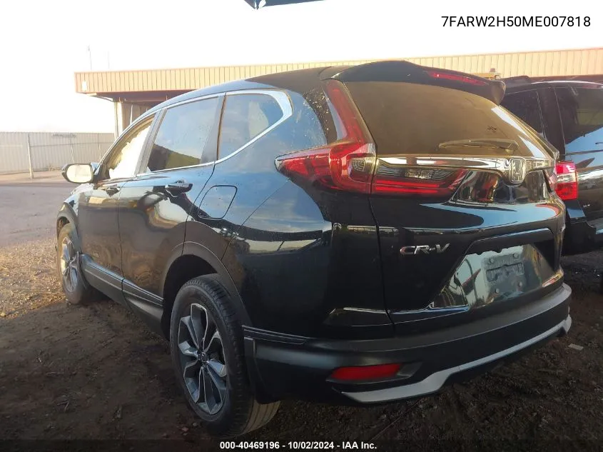 2021 Honda Cr-V Awd Ex VIN: 7FARW2H50ME007818 Lot: 40469196