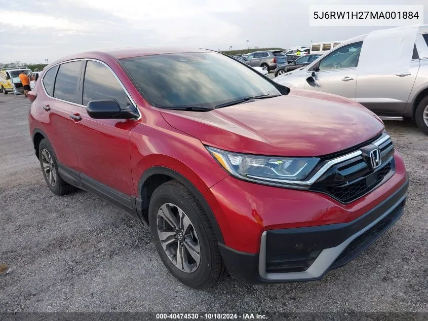 2021 Honda Cr-V 2Wd Lx VIN: 5J6RW1H27MA001884 Lot: 40474530