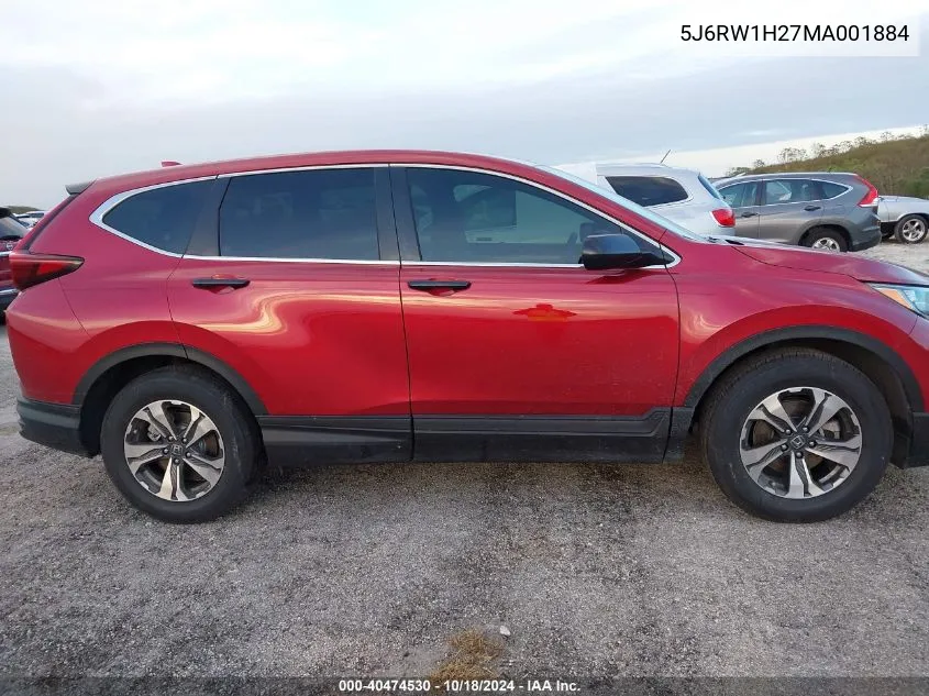 2021 Honda Cr-V 2Wd Lx VIN: 5J6RW1H27MA001884 Lot: 40474530