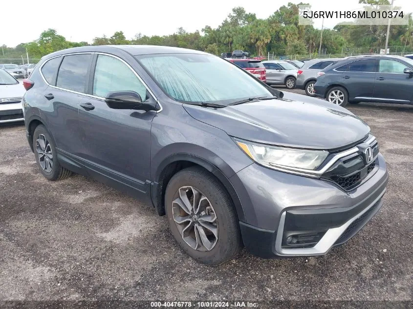 2021 Honda Cr-V Exl VIN: 5J6RW1H86ML010374 Lot: 40476778