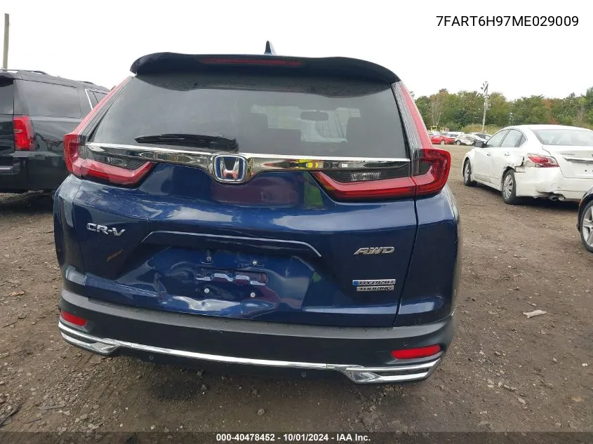 2021 Honda Cr-V Hybrid Touring VIN: 7FART6H97ME029009 Lot: 40478452