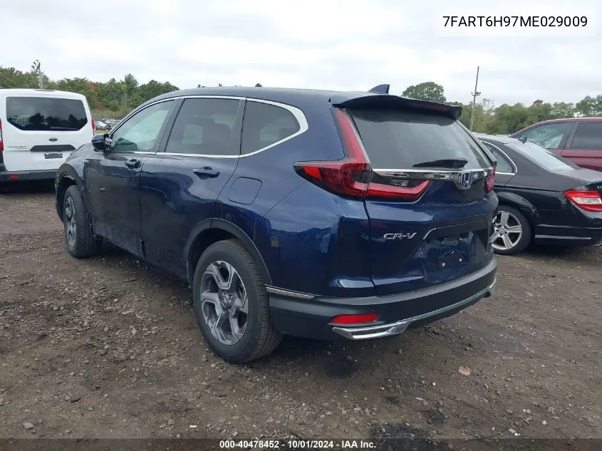 2021 Honda Cr-V Hybrid Touring VIN: 7FART6H97ME029009 Lot: 40478452