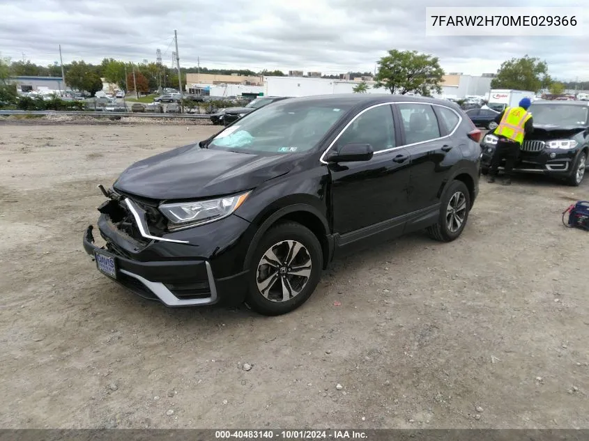 2021 Honda Cr-V Se VIN: 7FARW2H70ME029366 Lot: 40483140