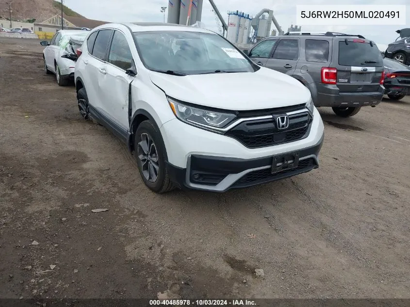 2021 Honda Cr-V Awd Ex VIN: 5J6RW2H50ML020491 Lot: 40485978