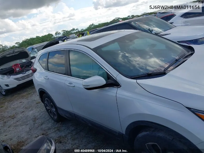 2021 Honda Cr-V Awd Ex-L VIN: 5J6RW2H84MA011654 Lot: 40489968