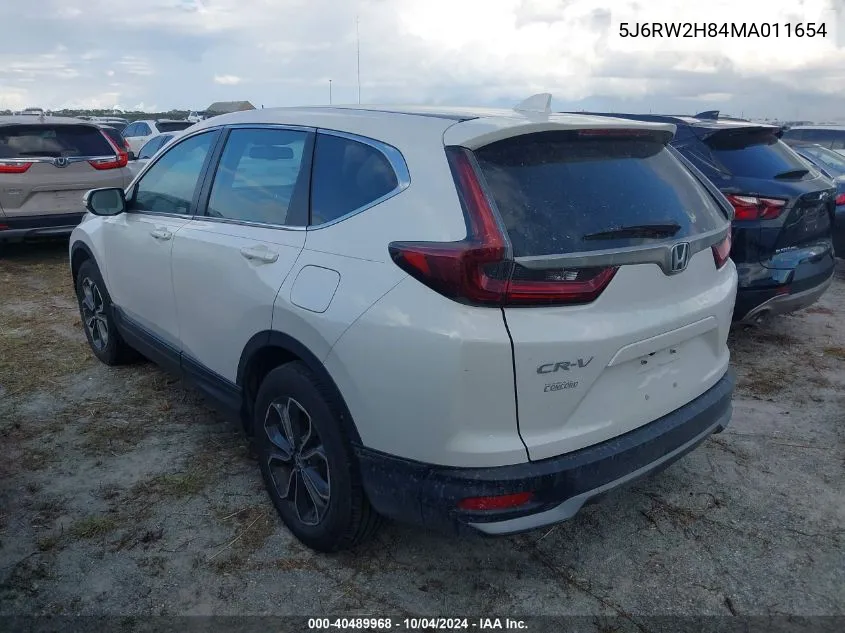 2021 Honda Cr-V Awd Ex-L VIN: 5J6RW2H84MA011654 Lot: 40489968