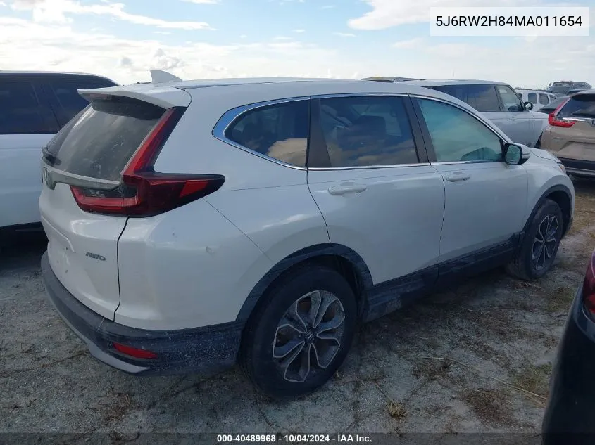 2021 Honda Cr-V Awd Ex-L VIN: 5J6RW2H84MA011654 Lot: 40489968