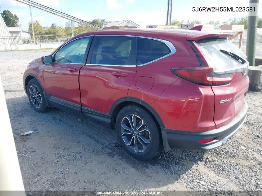 2021 Honda Cr-V Awd Ex VIN: 5J6RW2H55ML023581 Lot: 40494804