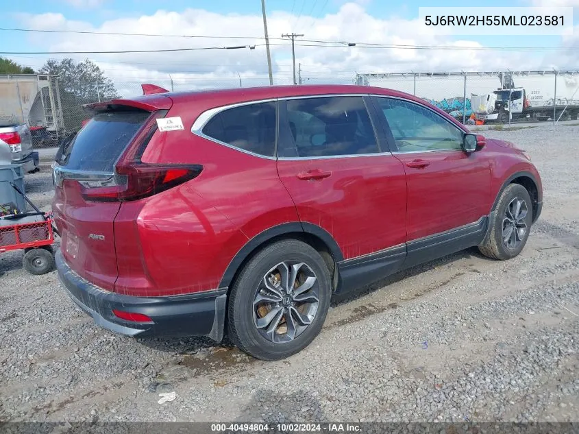 2021 Honda Cr-V Awd Ex VIN: 5J6RW2H55ML023581 Lot: 40494804