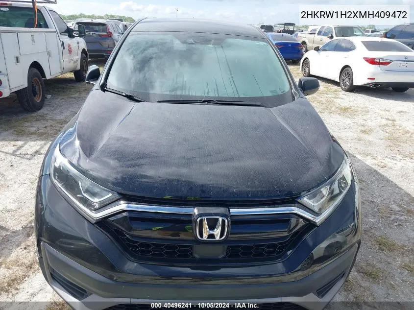 2021 Honda Cr-V Lx VIN: 2HKRW1H2XMH409472 Lot: 40496241