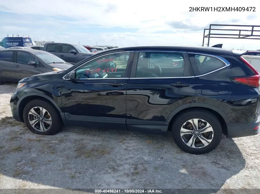 2021 Honda Cr-V Lx VIN: 2HKRW1H2XMH409472 Lot: 40496241