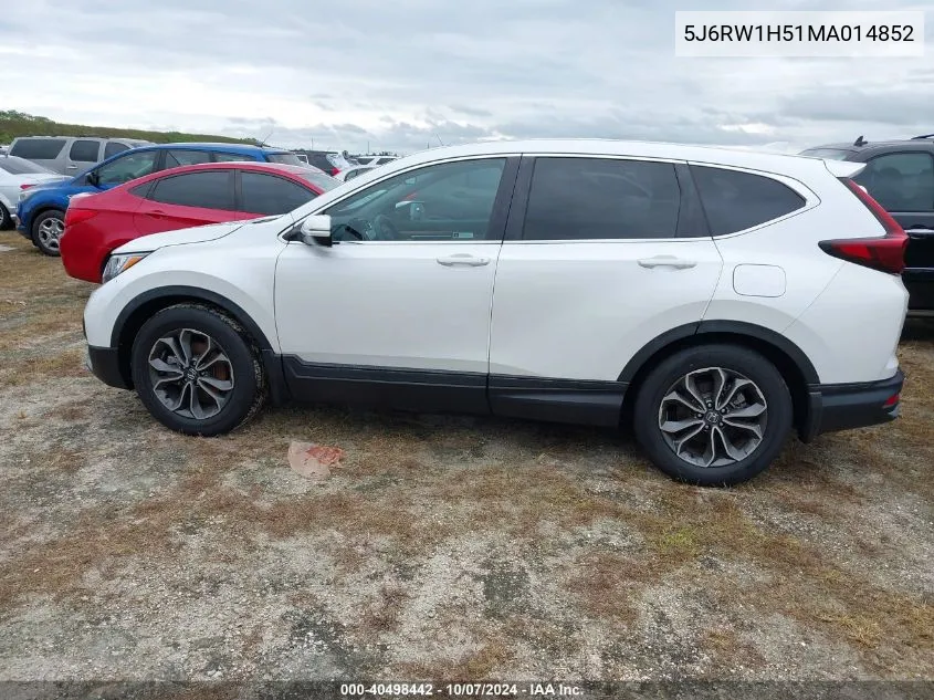 2021 Honda Cr-V Ex VIN: 5J6RW1H51MA014852 Lot: 40498442