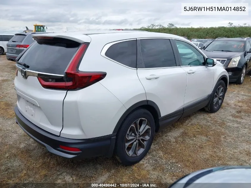 2021 Honda Cr-V Ex VIN: 5J6RW1H51MA014852 Lot: 40498442