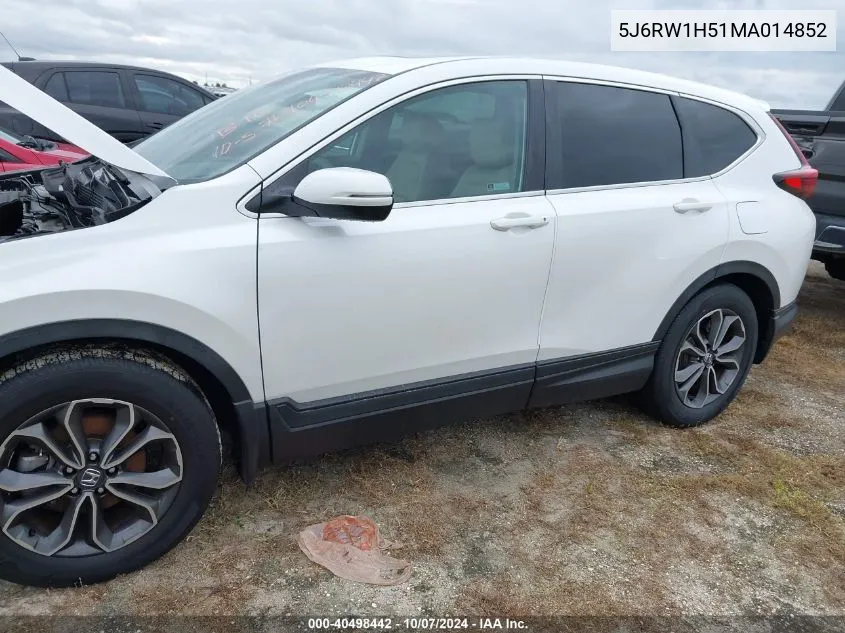 2021 Honda Cr-V Ex VIN: 5J6RW1H51MA014852 Lot: 40498442