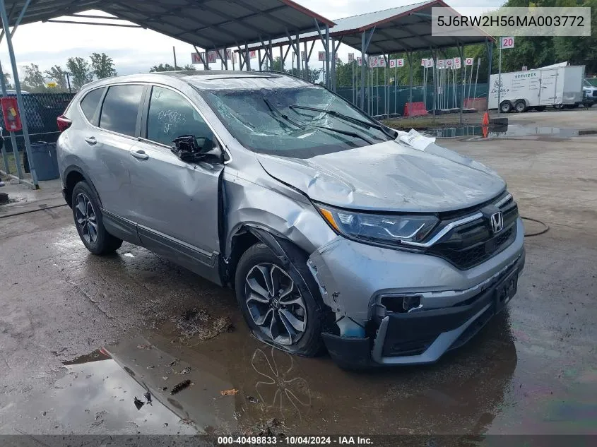 2021 Honda Cr-V Awd Ex VIN: 5J6RW2H56MA003772 Lot: 40498833