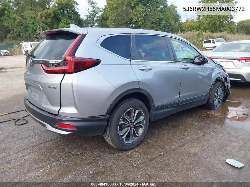 2021 Honda Cr-V Awd Ex VIN: 5J6RW2H56MA003772 Lot: 40498833