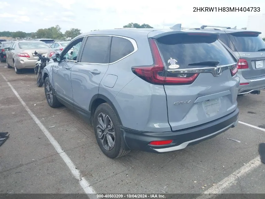 2021 Honda Cr-V 2Wd Ex-L VIN: 2HKRW1H83MH404733 Lot: 40503209