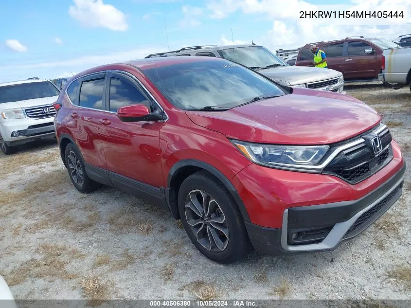 2021 Honda Cr-V Ex VIN: 2HKRW1H54MH405444 Lot: 40506380