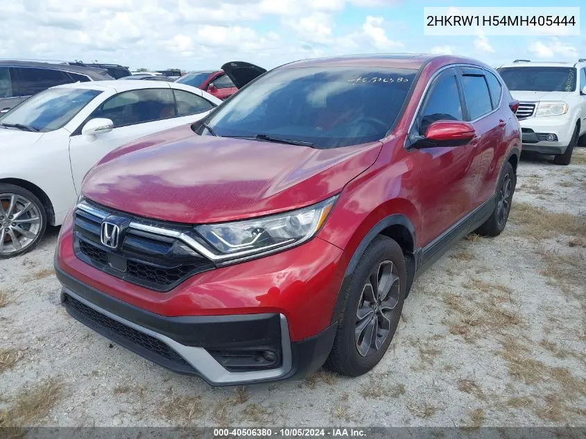 2021 Honda Cr-V Ex VIN: 2HKRW1H54MH405444 Lot: 40506380