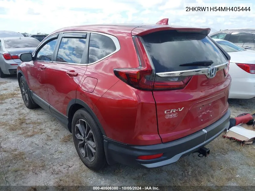 2021 Honda Cr-V Ex VIN: 2HKRW1H54MH405444 Lot: 40506380