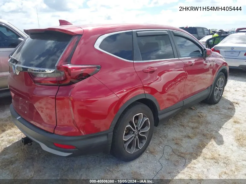 2021 Honda Cr-V Ex VIN: 2HKRW1H54MH405444 Lot: 40506380