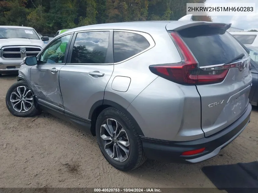 2021 Honda Cr-V Awd Ex VIN: 2HKRW2H51MH660283 Lot: 40520753