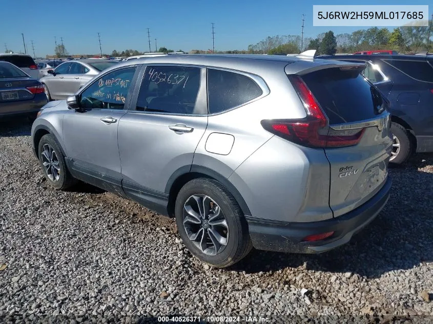 2021 Honda Cr-V Ex VIN: 5J6RW2H59ML017685 Lot: 40526371