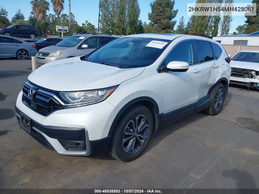 2021 Honda Cr-V Ex VIN: 2HKRW1H54MH428061 Lot: 40538583