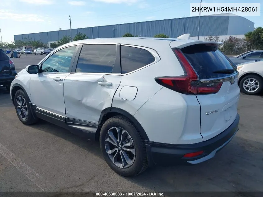 2021 Honda Cr-V Ex VIN: 2HKRW1H54MH428061 Lot: 40538583