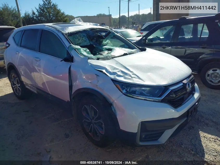 2021 Honda Cr-V Ex VIN: 2HKRW1H58MH411442 Lot: 40538741