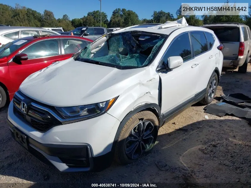 2021 Honda Cr-V Ex VIN: 2HKRW1H58MH411442 Lot: 40538741