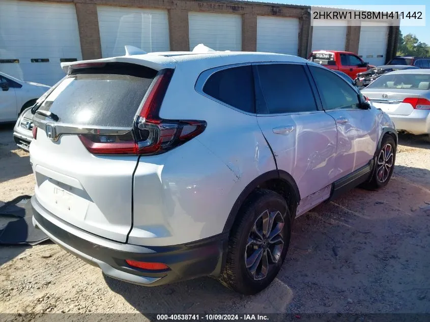 2021 Honda Cr-V Ex VIN: 2HKRW1H58MH411442 Lot: 40538741