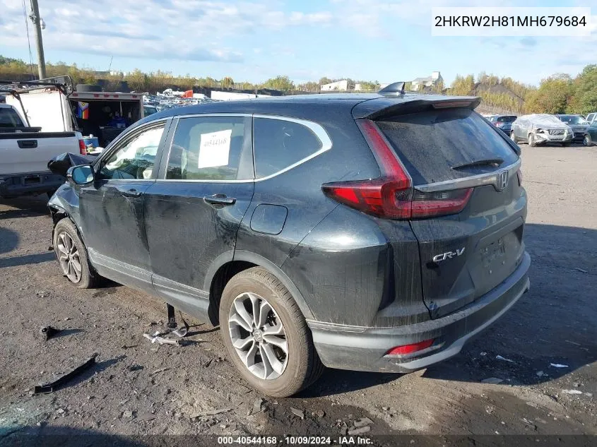 2021 Honda Cr-V Exl VIN: 2HKRW2H81MH679684 Lot: 40544168