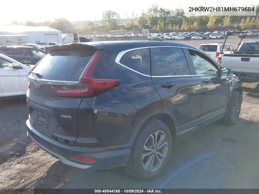 2021 Honda Cr-V Exl VIN: 2HKRW2H81MH679684 Lot: 40544168